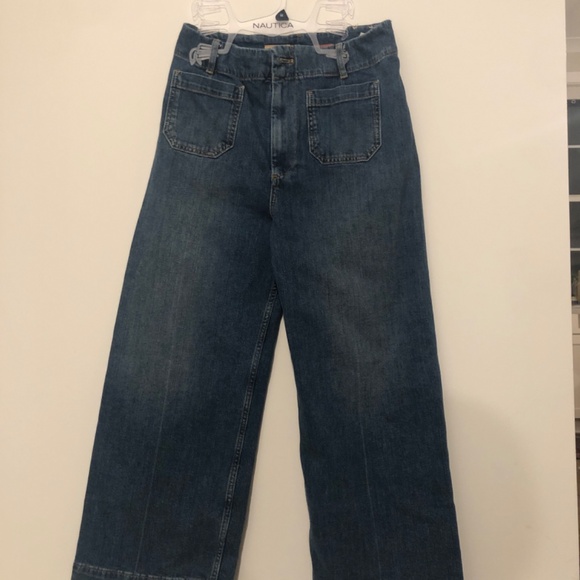 Anthropologie - The Colette Crop High-Rise Wide-Leg Jeans- Sz 30 - Picture 3 of 9